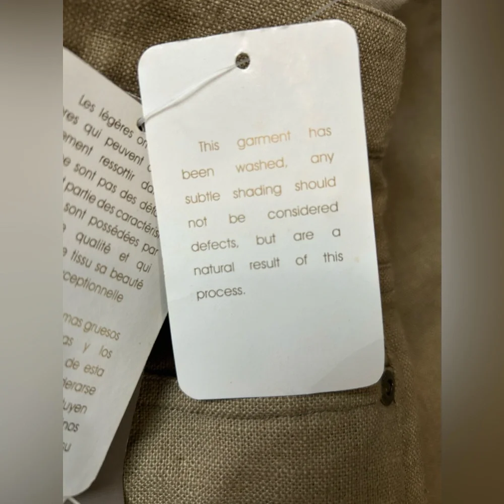 Jones New York NWT linen/cotton blend khaki pants size 8 - Picture 5 of 11